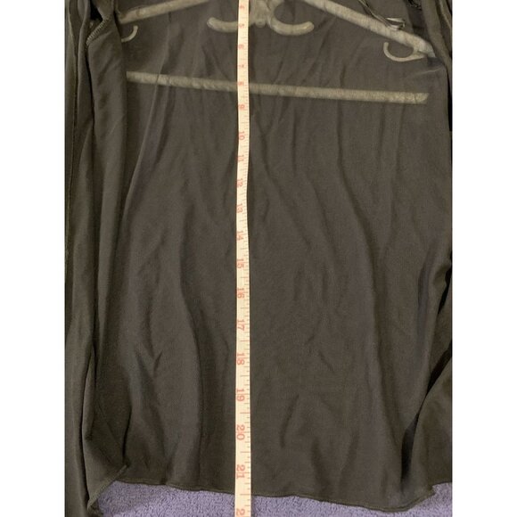 XL Sheer Open Front Black Cardigan Lightweight Whimsygoth Boho Chic Gothic Vamp - Picture 6 of 7